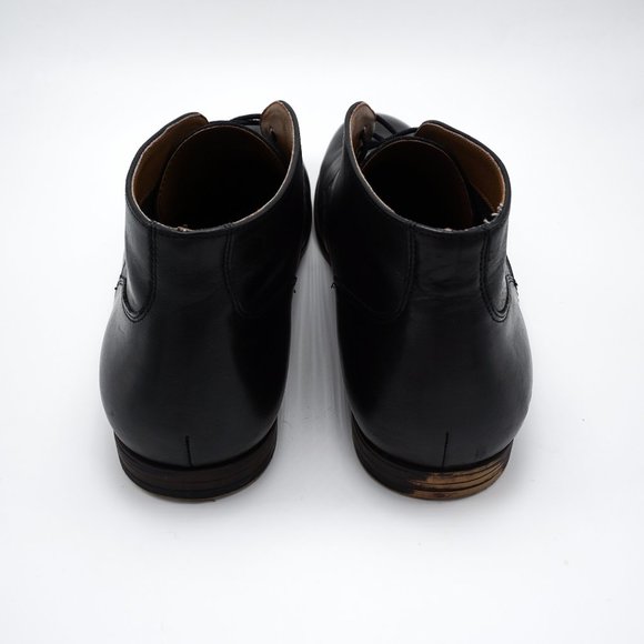 Black leather boots